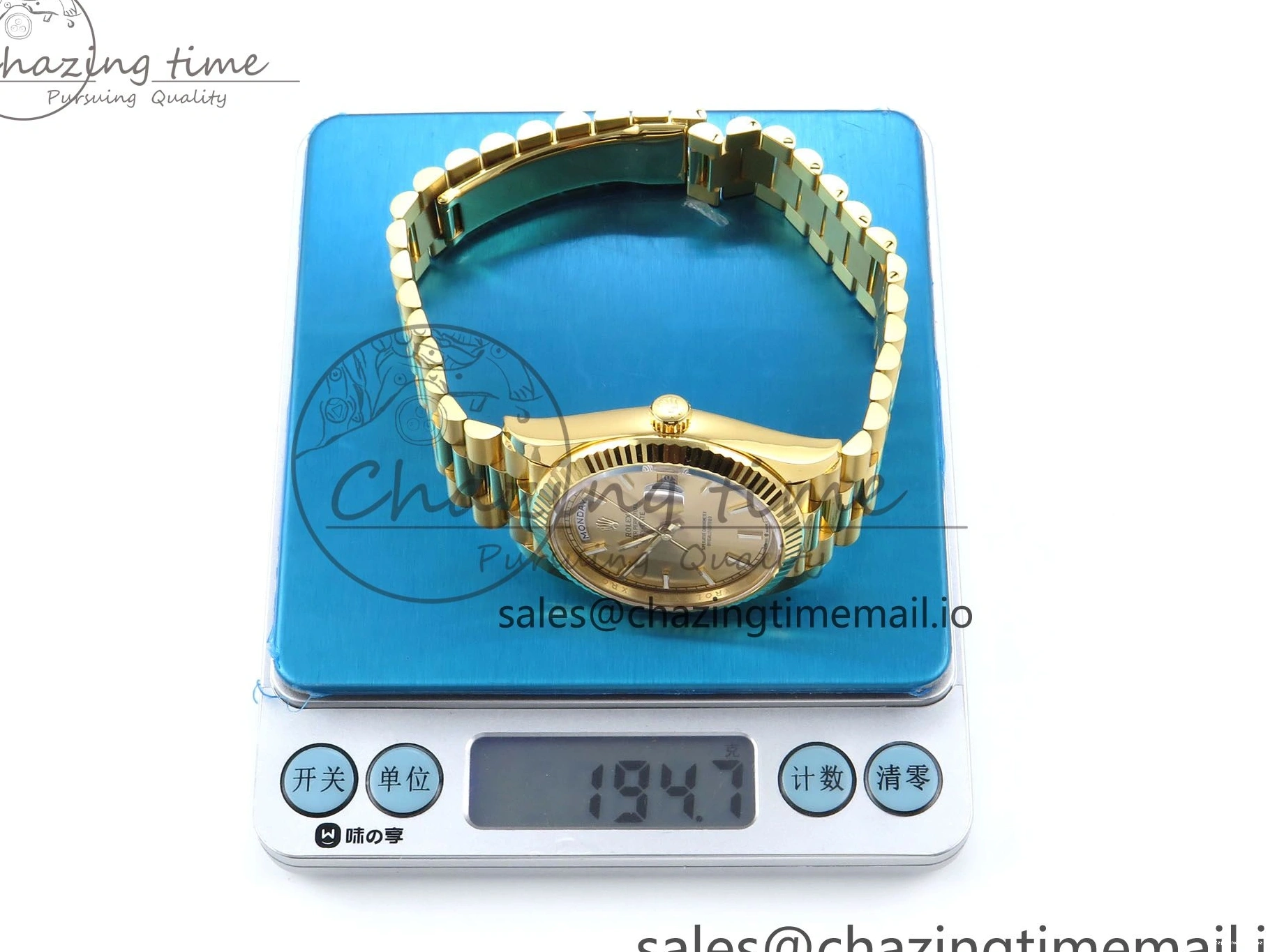 0508 Tailored Day Date 40 YG 228238 THBF 1:1 Best Edition YG Dial on President Bracelet VR3255 (Gain Weight) 952